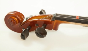 Bild einer Geige mit der die Klassenstreicher Musizieren lernen